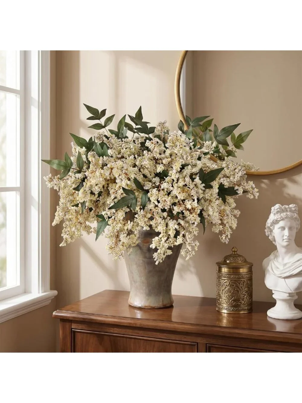 12 Pcs 17” Lifelike Nandina Berry Stems - Realistic Faux Floral Decor for Vases